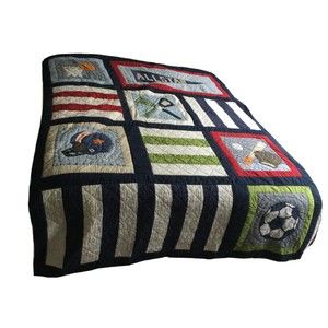 Pottery Barn Kids Sports Quilt 86 X 68